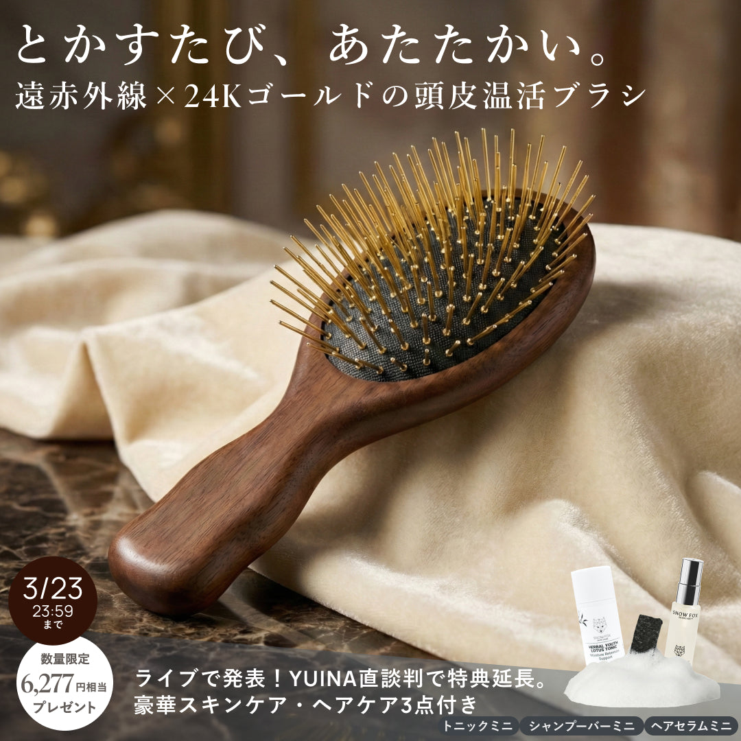 【特典つき】プレミアム FOX カッサ 遠赤外線 ミニ ヘアブラシ