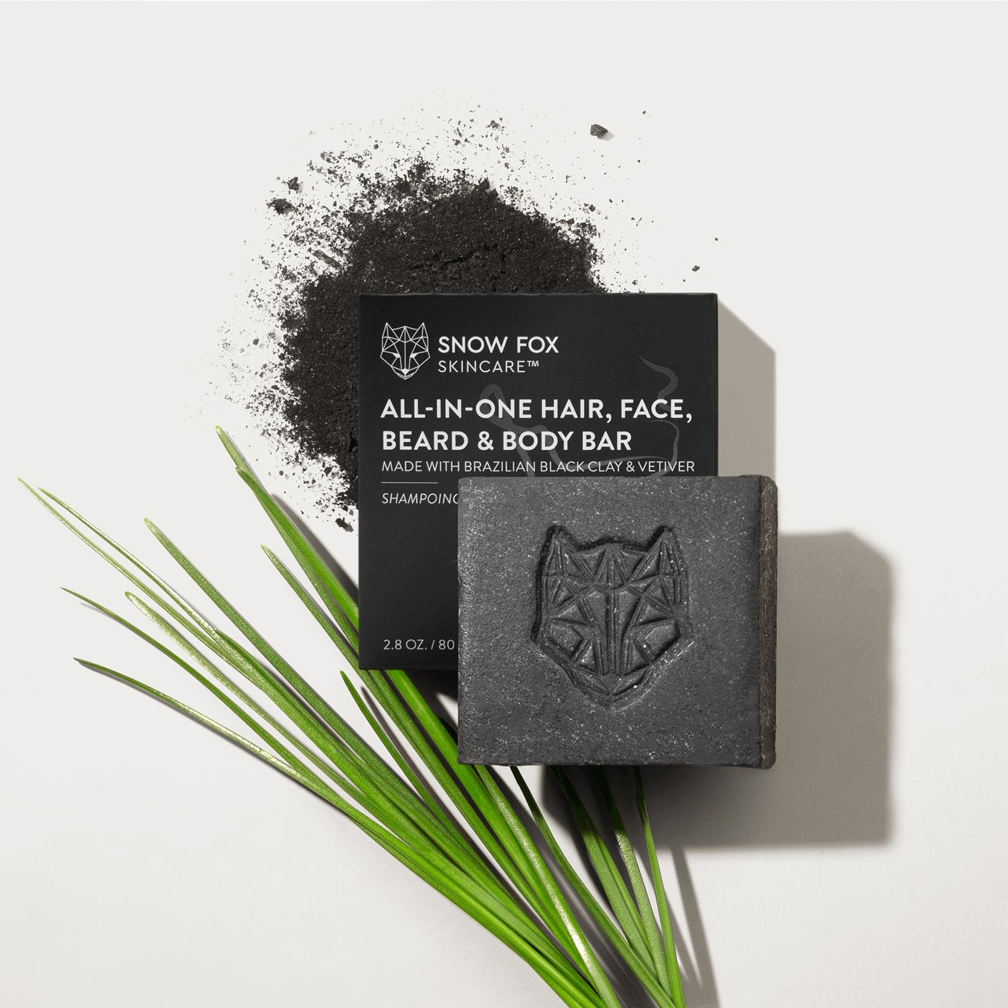 ブラッククレイ オールインワン シャンプー バー (80g) 汚れ落ち毛穴ケア◎_SFBBCV80