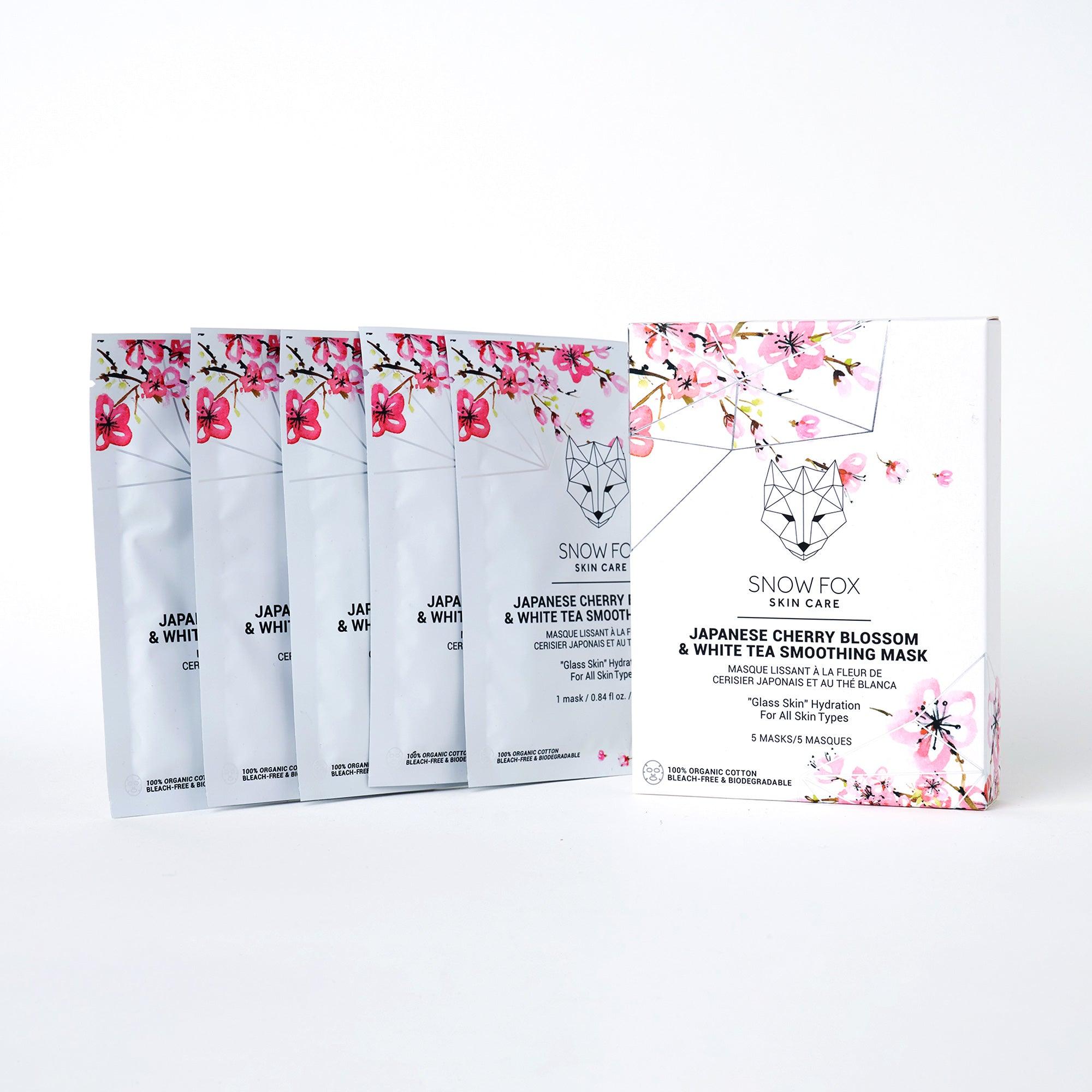 【SKINCARE SALE】桜&ホワイトティー スムージング マスク(1箱5枚入)