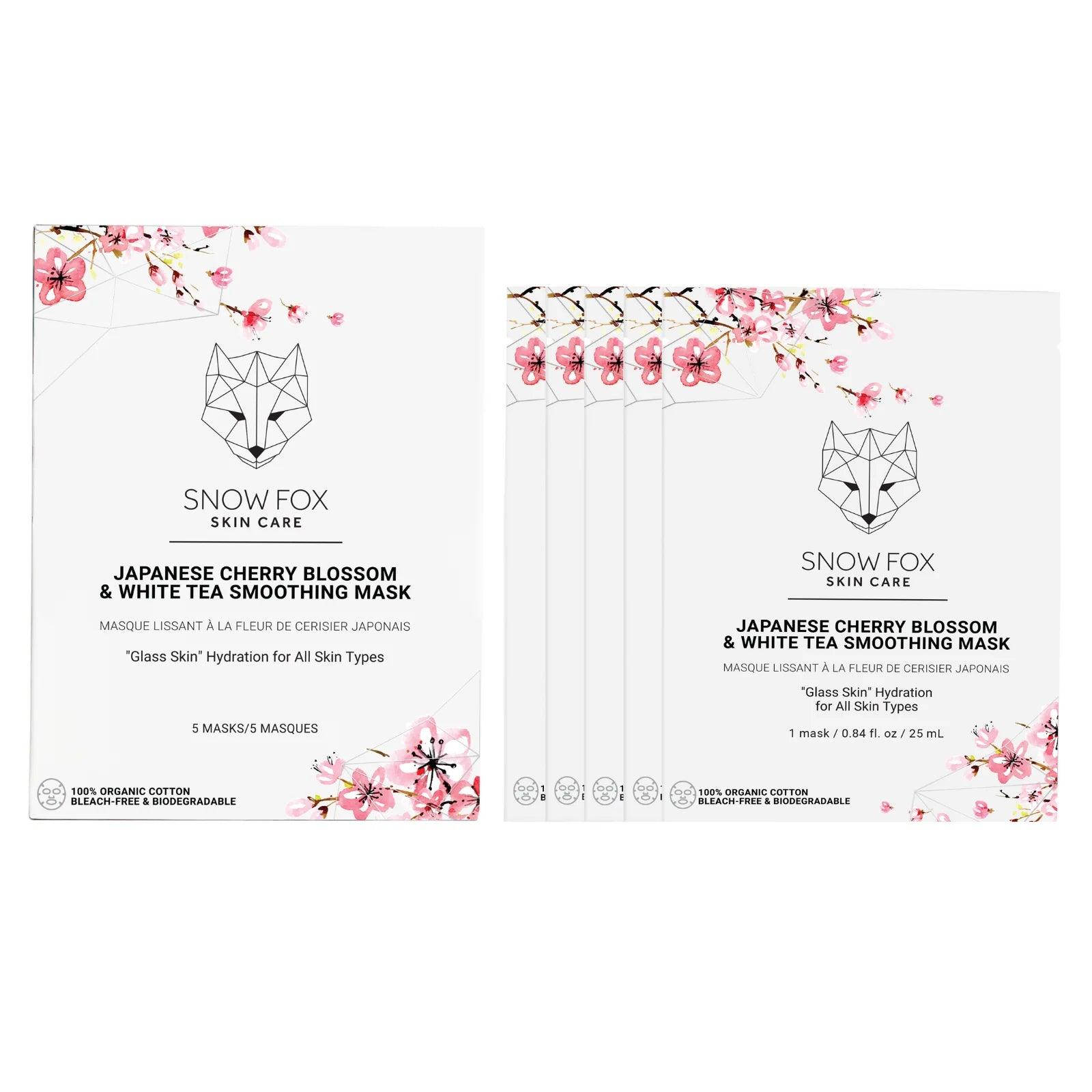 【SKINCARE SALE】桜＆ホワイトティー スムージング マスク(1箱5枚入)