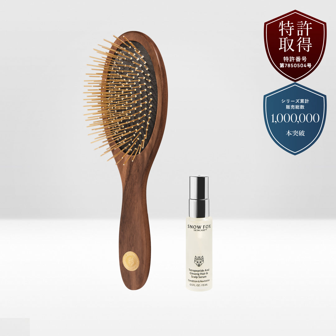 カッサ 遠赤外線 ヘアブラシ & ヘアセラム