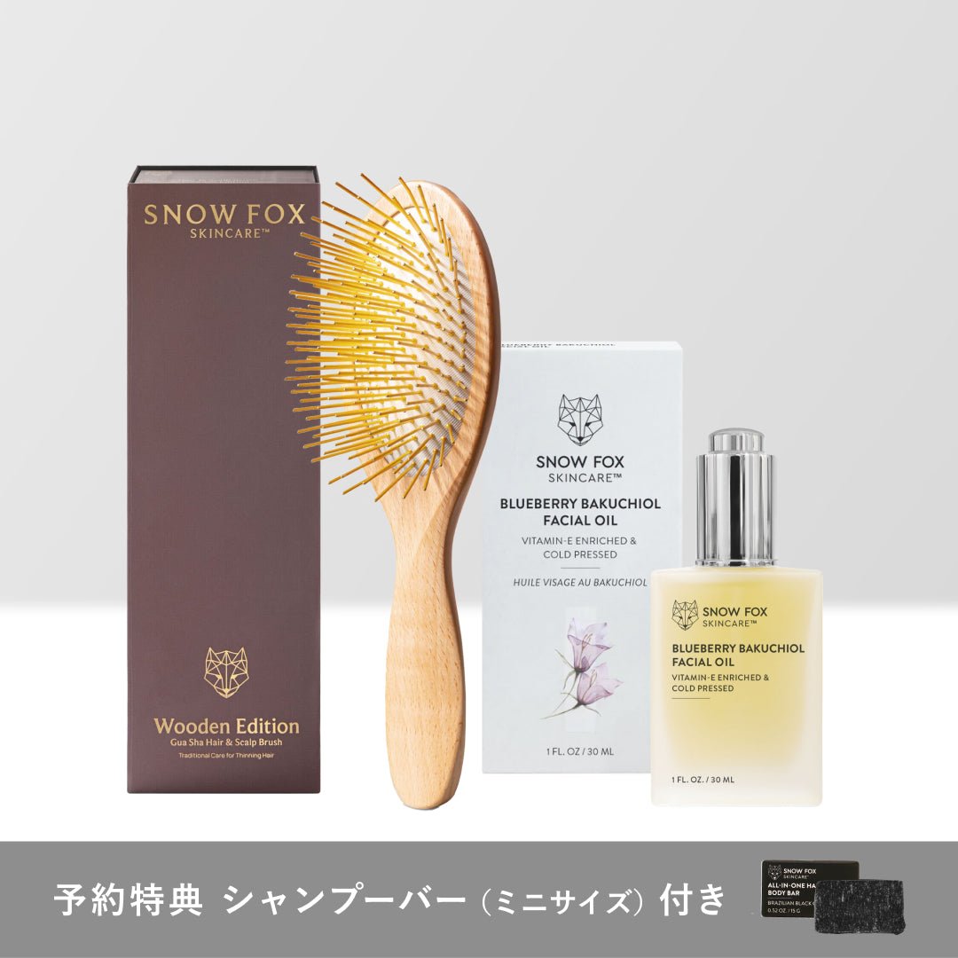 プレミアム FOXカッサ ウッド ヘアブラシ｜ SNOW FOX SKINCARE