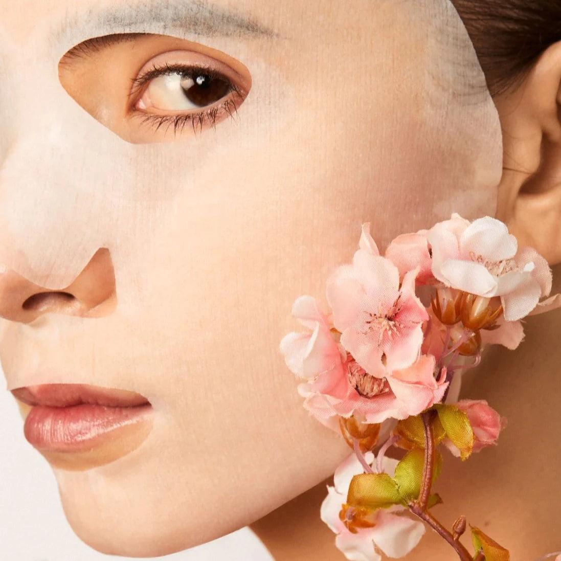 【SKINCARE SALE】桜＆ホワイトティー スムージング マスク(1箱5枚入)