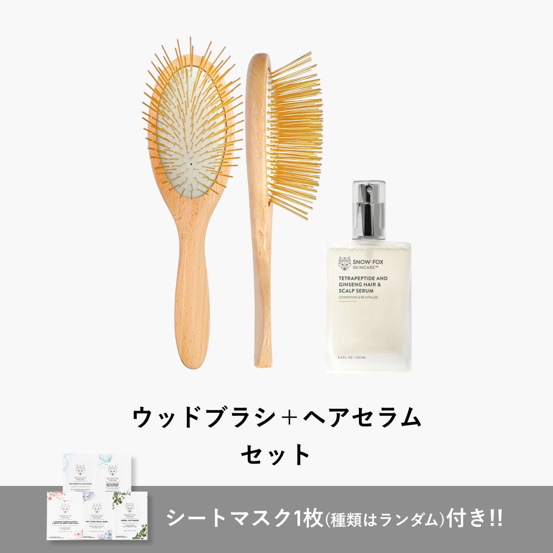 プレミアム FOX カッサ ウッド ヘアブラシ_SFWGSHRBHSSET