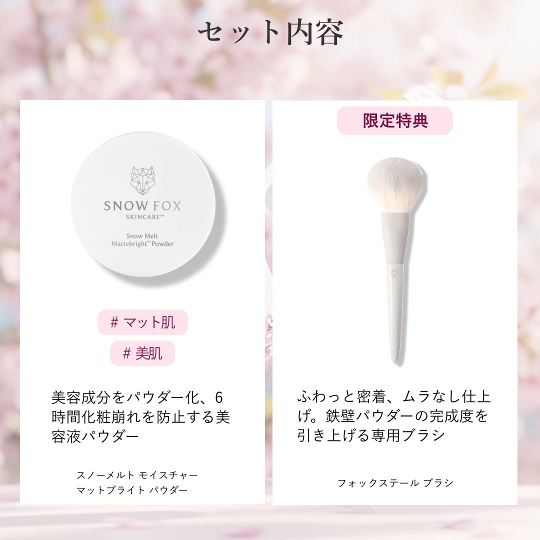  FOX SKINCARE パウダー＆ブラシ 公式】敏感肌を卒業させる SNOW FOX SKINCARE