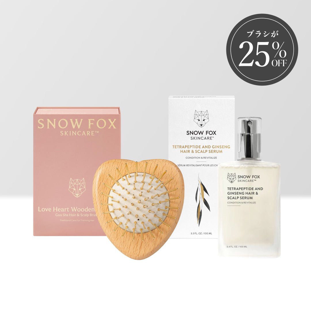 お値下げ！美品！ FOX スカルプブラシ ハート型 SNOW FOX SKINCARE ブラシ プレゼント プレミアム カッサ ウッド
