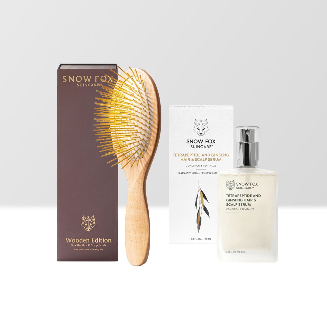  FOX GUA SHA ヘアブラシ 24金使用の針で頭皮をマッサージ！痛くて気持ちいい、美髪を生む